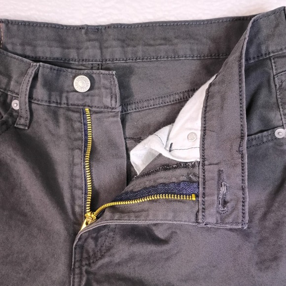 Levis 514 Straight Fit Mens Pants 32x30 Charcoal Gray Stretch - Picture 9 of 14